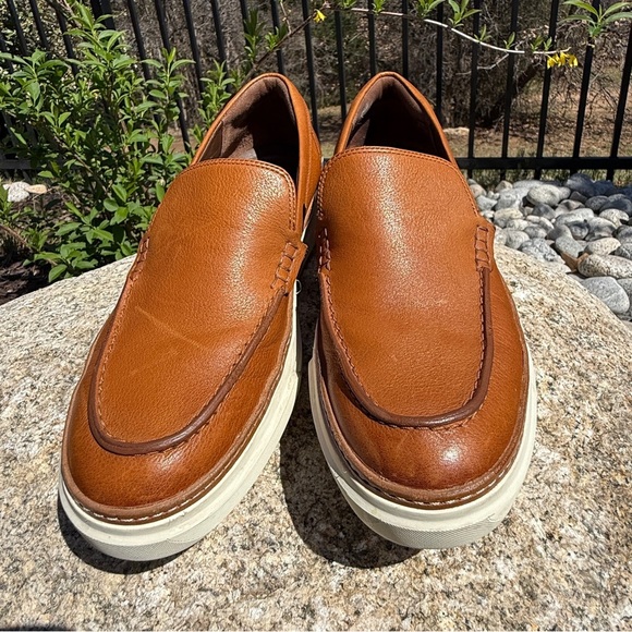 Allen Edmonds Mens Burke Vent Tan Leather Slip On Sneakers 8.5D USA Made Leather main image 11